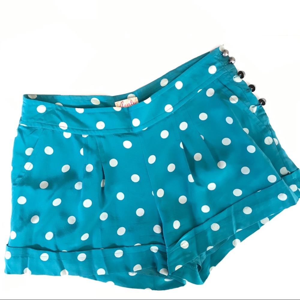 Plenty by Tracy Reese Shorts Polka Dot Size 6 Silk - Picture 1 of 8